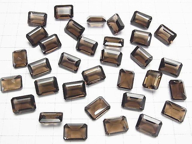 [Video]High Quality Smoky Quartz AAA Loose stone Rectangle Faceted 14x10mm 2pcs