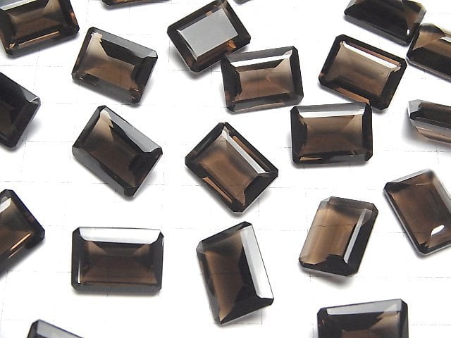 [Video]High Quality Smoky Quartz AAA Loose stone Rectangle Faceted 18x13mm 2pcs