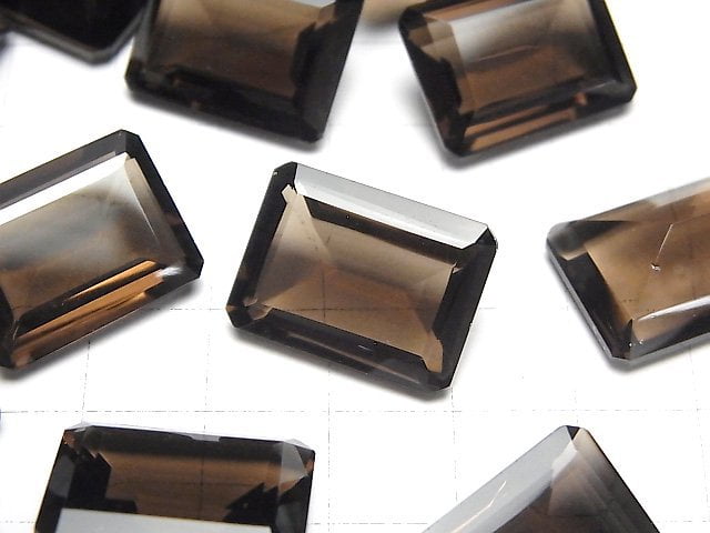 [Video]High Quality Smoky Quartz AAA Loose stone Rectangle Faceted 20x15mm 2pcs