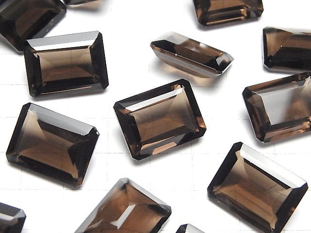 [Video]High Quality Smoky Quartz AAA Loose stone Rectangle Faceted 20x15mm 2pcs