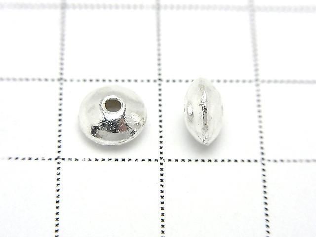 Karen Silver Abacus (Rondelle) 7x7x4mm White Silver 2pcs
