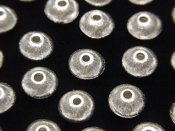 Karen Silver Hairline Abacus (Roundel) 8x8x5mm White Silver 3pcs