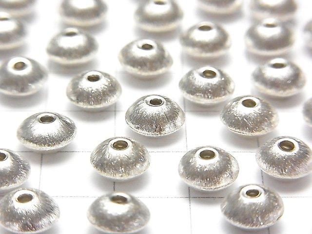 Karen Silver Hairline Abacus (Rondelle) 8x8x5mm White Silver 2pcs