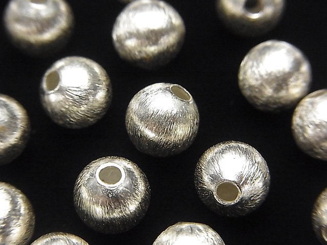 Karen Silver Hairline Semi Round 6mm,7mm,8mm White Silver 2pcs