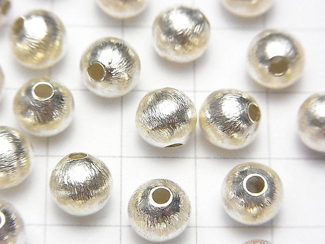 Karen Silver Hairline Semi Round 6mm,7mm,8mm White Silver 2pcs