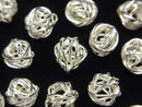 Karen Silver Motif Beads, Round, 6mm, 8mm, White Silver, 3-Piece Set