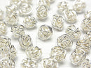 Karen Silver Motif Beads, Round, 6mm, 8mm, White Silver, 3-Piece Set