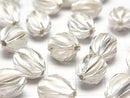 Karen Silver Seed Motif Beads 12x9mm White Silver 1pc