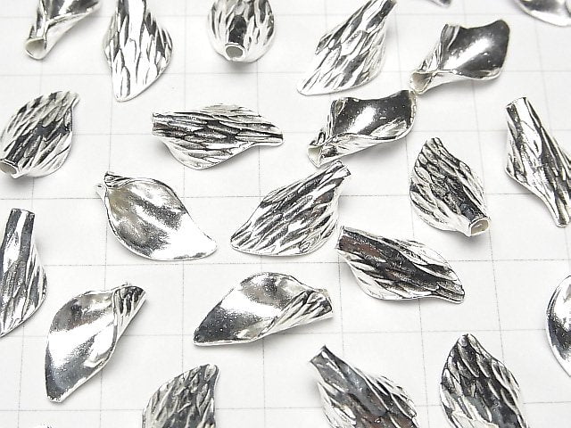 Karen Silver Leaf 17x9x5mm 2pcs