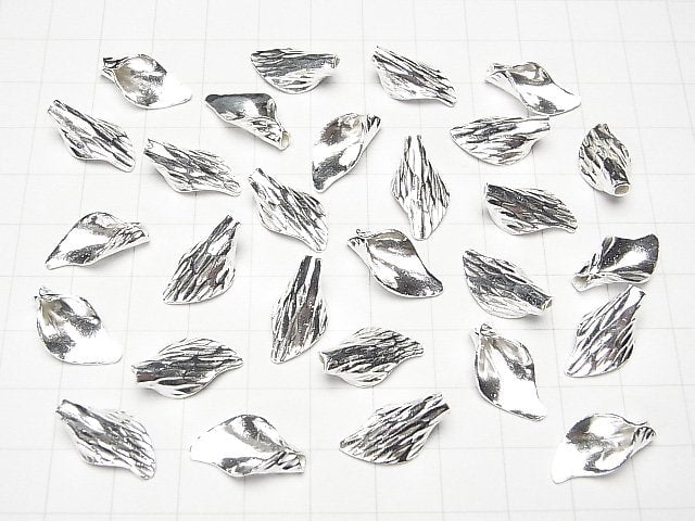 Karen Silver Leaf 17x9x5mm 2pcs