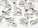 Karen Silver Crescent Moon Charm 10x4x2mm White Silver 2pcs