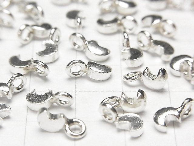 Karen Silver Crescent Moon Charm 10x4x2mm White Silver 2pcs