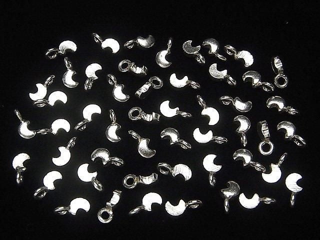 Karen Silver Crescent Moon Charm 10x4x2mm White Silver 2pcs