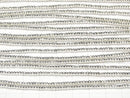 Karen Silver Rondelle 2x2x1.5mm White Silver 1/4 or 1 Strand Beads (approx. 26 inches/66 cm)