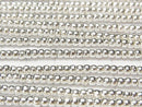Karen Silver Rondelle 3x3x2mm White Silver 1/8 or 1 strand (66cm)