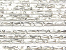 Karen Silver Faceted Tube 5x2x2mm 1/4 or 1 strand beads (approx. 26 inches/65 cm)