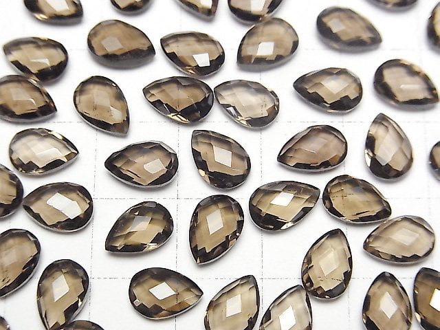 [Video]High Quality Smoky Quartz AAA Loose stone Pear shape Cushion Cut 9x6mm 5pcs