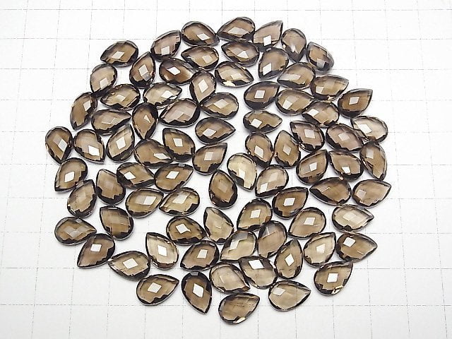 [Video]High Quality Smoky Quartz AAA Loose stone Pear shape Cushion Cut 12x8mm 3pcs