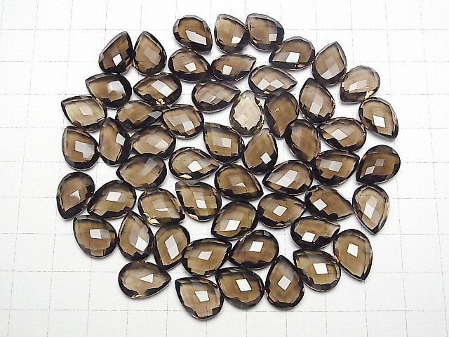 [Video]High Quality Smoky Quartz AAA Loose stone Pear shape Cushion Cut 14x10mm 3pcs