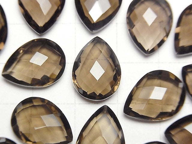 [Video]High Quality Smoky Quartz AAA Loose stone Pear shape Cushion Cut 16x12mm 2pcs