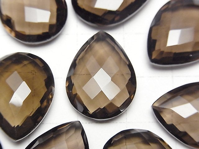 [Video]High Quality Smoky Quartz AAA Loose stone Pear shape Cushion Cut 20x15mm 1pc