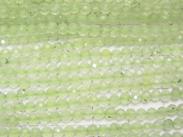 [Video]High Quality!  1strand $4.79! Prehnite AAA- Faceted Round 3mm  1strand beads (aprx.15inch/37cm)