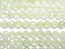 [Video]High Quality! Prehnite AA++ Faceted Round 4mm 1strand beads (aprx.15inch/37cm)