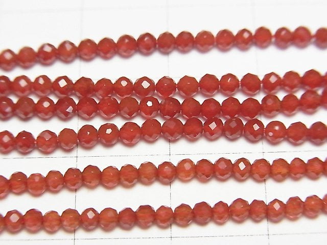 [Video] High Quality! 1strand $5.79! Red Agate AAA Faceted Round 2mm 1strand beads (aprx.15inch / 37cm)