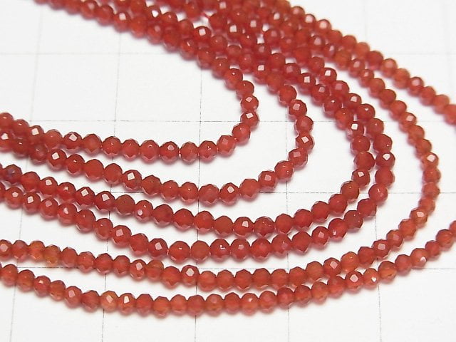 [Video] High Quality! 1strand $5.79! Red Agate AAA Faceted Round 2mm 1strand beads (aprx.15inch / 37cm)