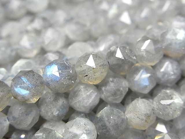 [Video] High Quality! Labradorite AA++ Star Faceted Round 6mm half or 1-strand beads (approx. 15 inches/37 cm)