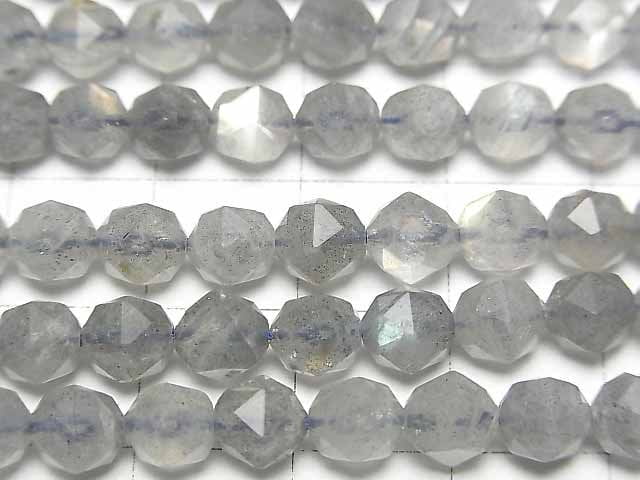 [Video] High Quality! Labradorite AA ++ Star Faceted Round 6 mm half or 1 strand beads (aprx.15 inch / 37 cm)