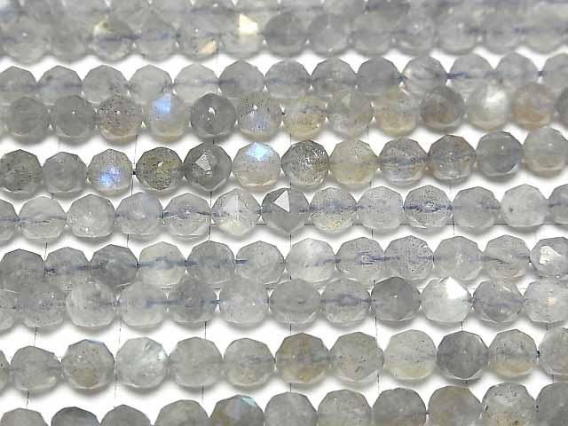 [Video] High Quality! Labradorite AA++ Star Faceted Round 6mm half or 1-strand beads (approx. 15 inches/37 cm)
