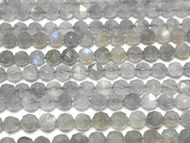 [Video] High Quality! Labradorite AA ++ Star Faceted Round 6 mm half or 1 strand beads (aprx.15 inch / 37 cm)