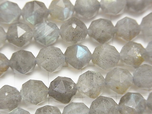 High Quality! Labradorite AA ++ Star Faceted Round 8 mm half or 1 strand beads (aprx.15 inch / 37 cm)