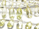 Lemon Quartz, Pear Shape Gemstone Beads
