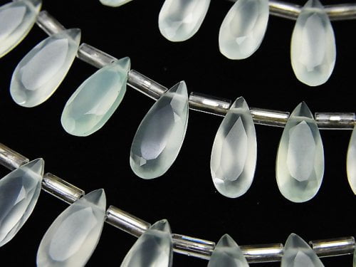 Chalcedony, Pear Shape Gemstone Beads