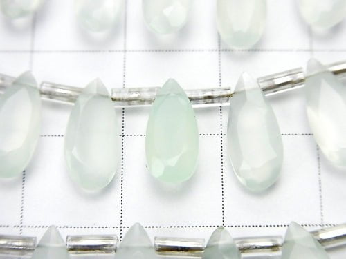 1 strand $19.99! High Quality Green Chalcedony AAA Pear shape Faceted 12 x 5 x 3 mm 1 strand (20 pcs)