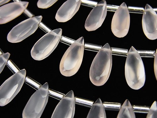 Chalcedony, Pear Shape Gemstone Beads