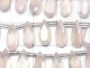 [Video] High Quality Pink Chalcedony AAA Pear Shape Faceted 12x5mm 1 Strand (18pcs)