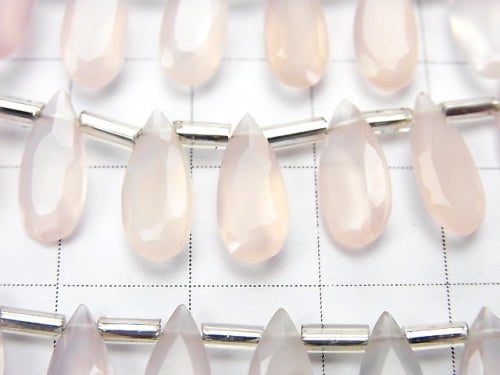 1strand $19.99! High Quality Pink Chalcedony AAA Pear shape Faceted 12 x 5 x 3 mm 1 strand (20 pcs)