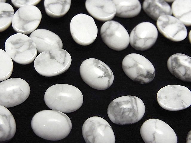 Cabochon, Howlite Magnesite Gemstone Beads