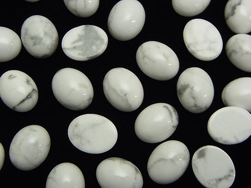 4pcs $3.79! Howlite Magnesite  Oval Cabochon 10x8mm 4pcs