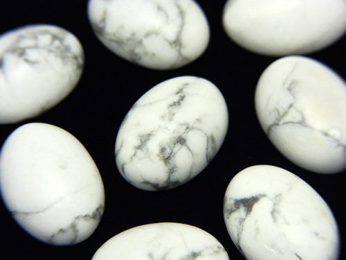 Cabochon, Howlite Magnesite Gemstone Beads