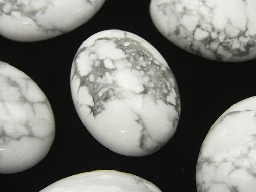 Cabochon, Howlite Magnesite Gemstone Beads