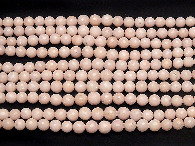 Pink Opal AA + Faceted Round 8-10 mm size gradation 1 strand beads (aprx.7 inch / 18 cm)