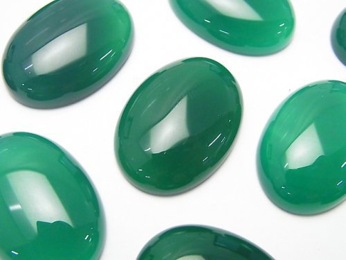 Green Onyx AAA Oval Cabochon 25x18mm 1pc