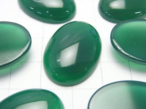 Green Onyx AAA Oval Cabochon 25x18mm 1pc