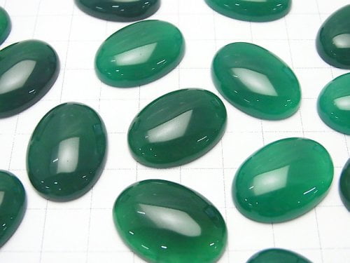 Green Onyx AAA Oval Cabochon 25x18mm 1pc