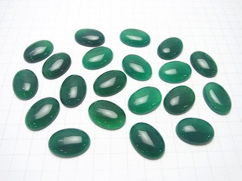 Green Onyx AAA Oval Cabochon 25x18mm 1pc