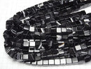 [Video] Striped Onyx Cube 10x10x10mm half or 1strand beads (aprx.15inch/36cm)